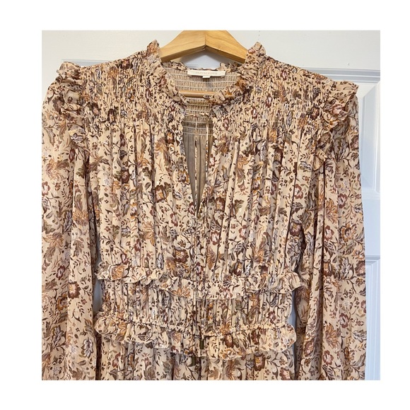 Olivaceous Long Floral Dress. - Picture 1 of 7